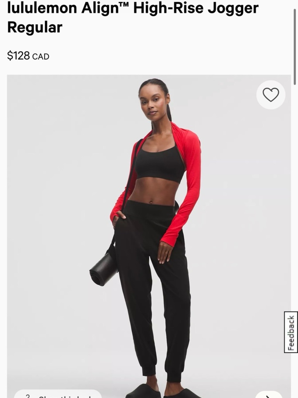 lululemon athletica Black High-Rise Align Jogger with Red Layering